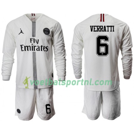 Paris Saint-Germain VERRATTI 6 Jodan Wit Kind Third Tenue 2018-19 L/S